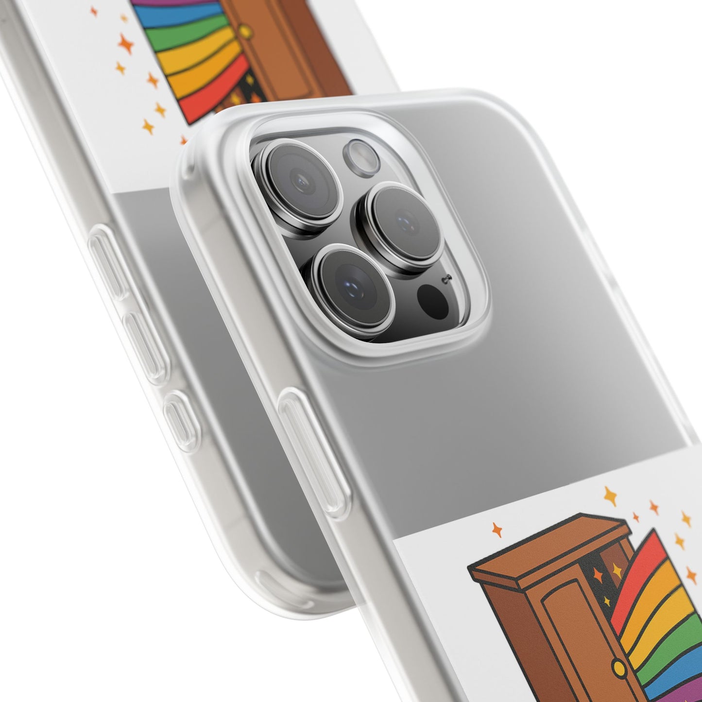 Colourful Phone Case (Closets are for Clothes), LGBTQIA+ Flexi Cases, Love for All Gifts, Stylish Phone Accessories, Pride Month Celebration