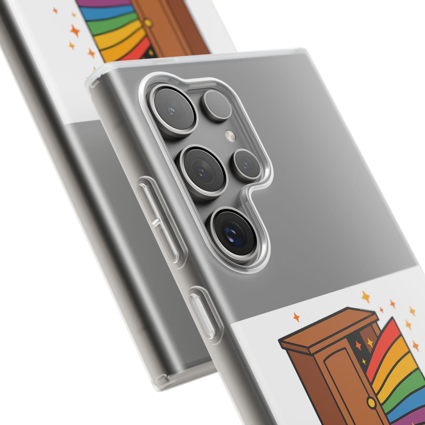 Colourful Phone Case (Closets are for Clothes), LGBTQIA+ Flexi Cases, Love for All Gifts, Stylish Phone Accessories, Pride Month Celebration