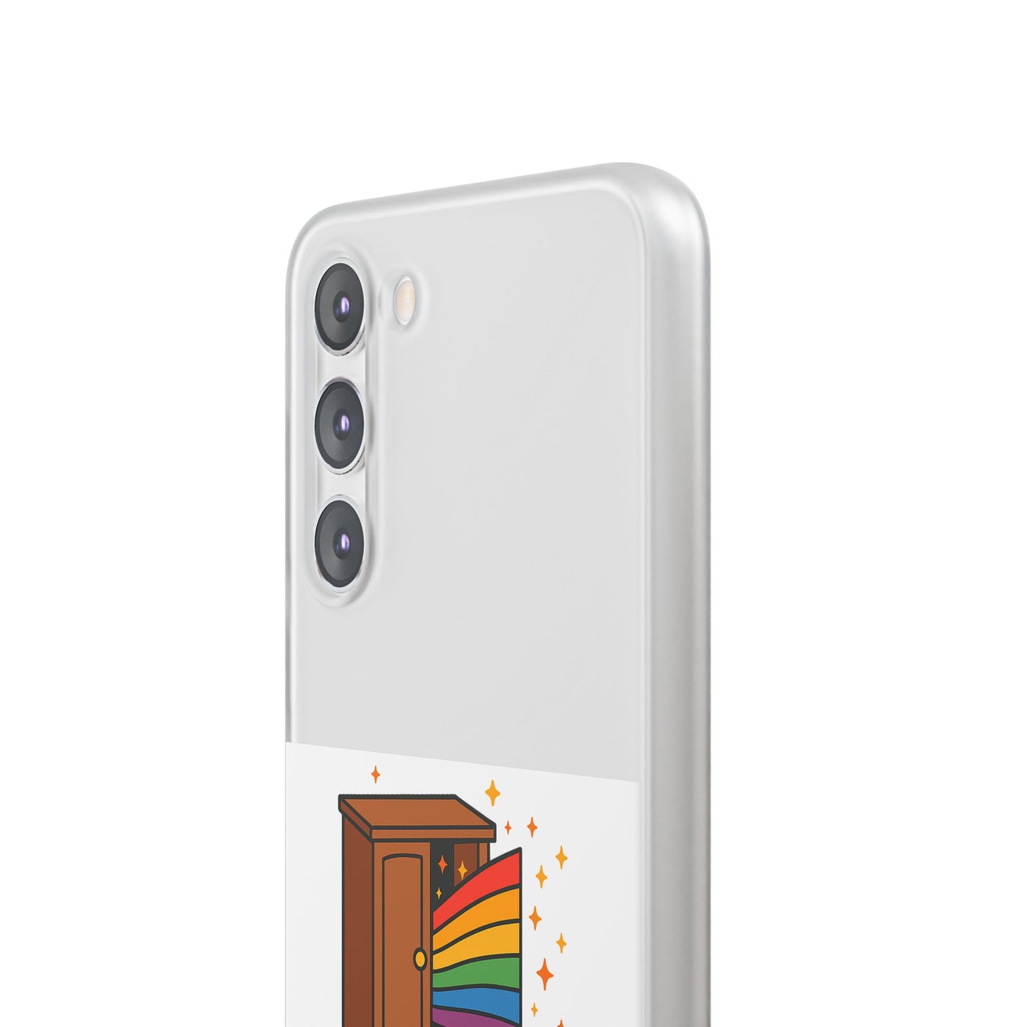 Colourful Phone Case (Closets are for Clothes), LGBTQIA+ Flexi Cases, Love for All Gifts, Stylish Phone Accessories, Pride Month Celebration