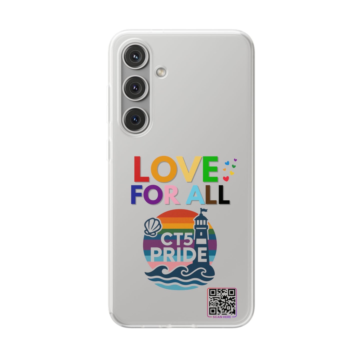 Colorful CT5 Pride (Love for all) Phone Case, LGBTQIA+ Flexi Cases, Love for All Gifts, Stylish Phone Accessories, Pride Month Celebration