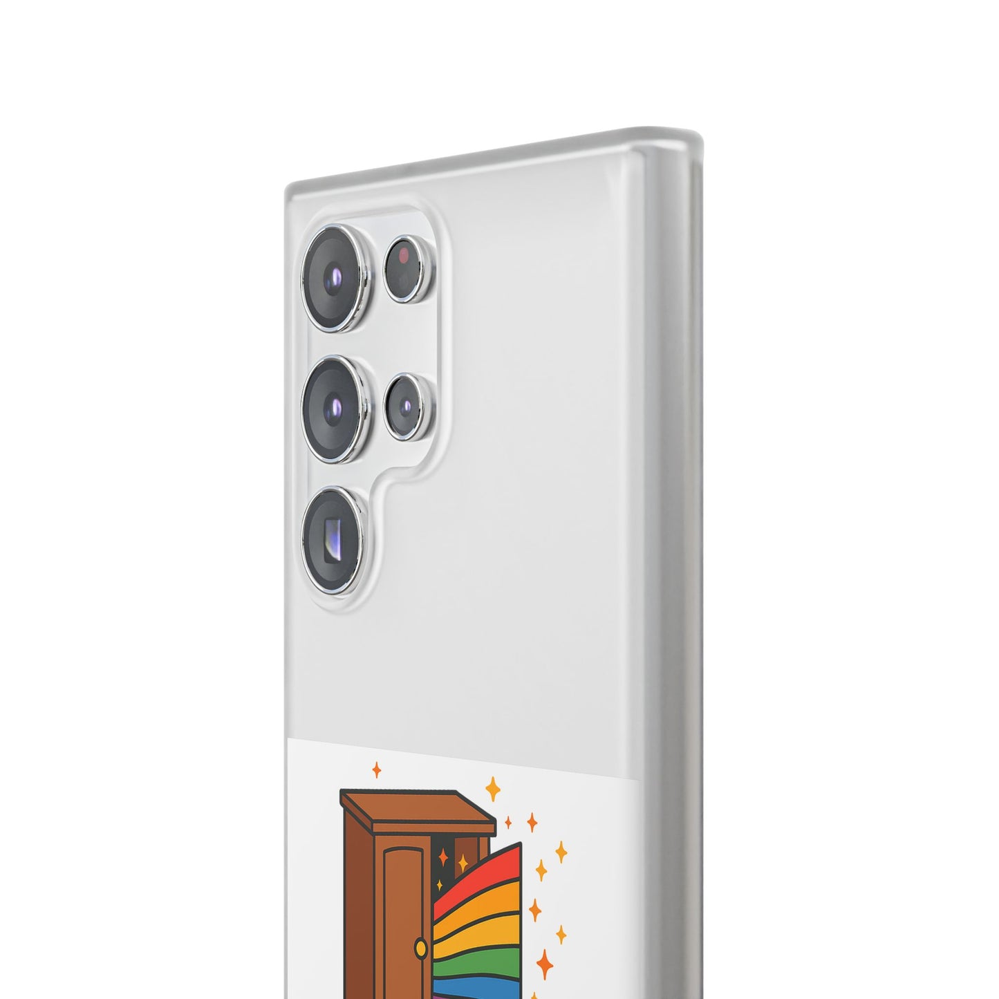 Colourful Phone Case (Closets are for Clothes), LGBTQIA+ Flexi Cases, Love for All Gifts, Stylish Phone Accessories, Pride Month Celebration