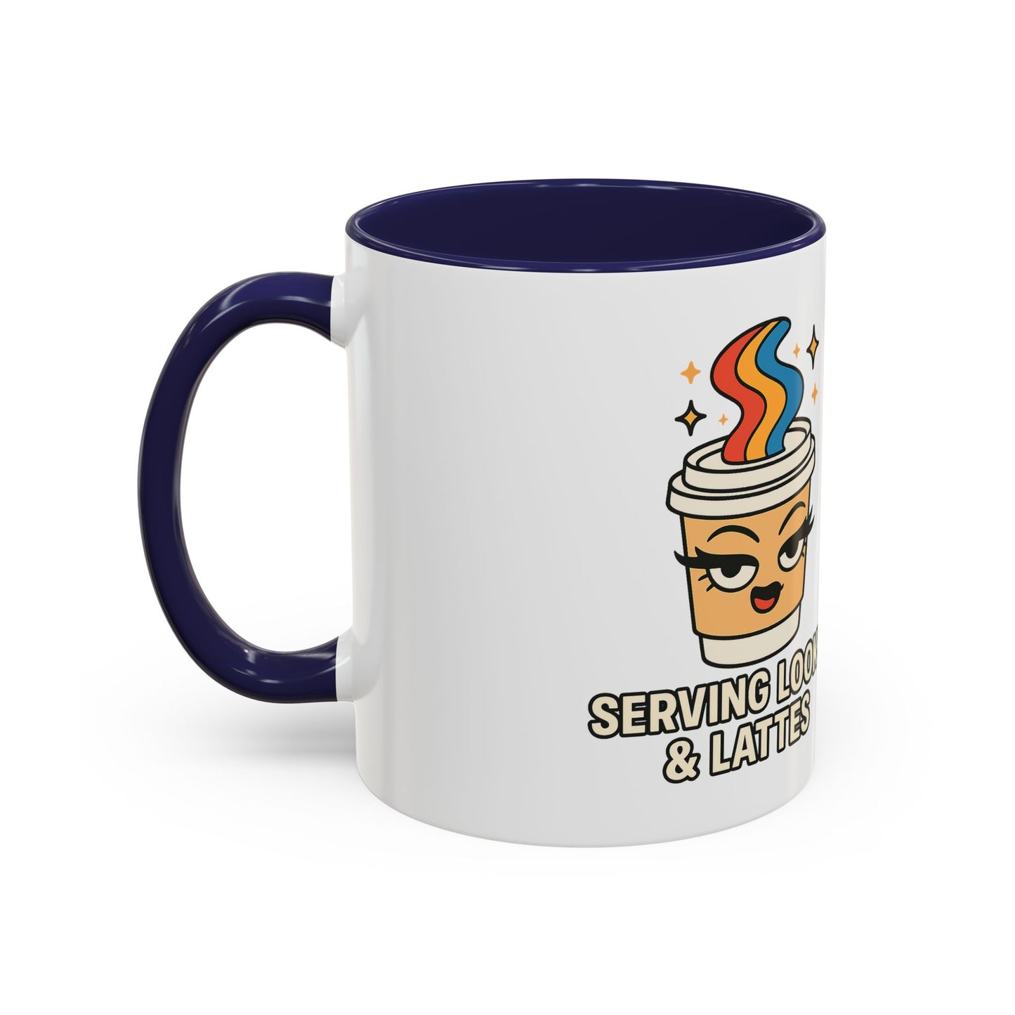 Serving Latte's and Looks - Accent Coffee Mug (11, 15oz)