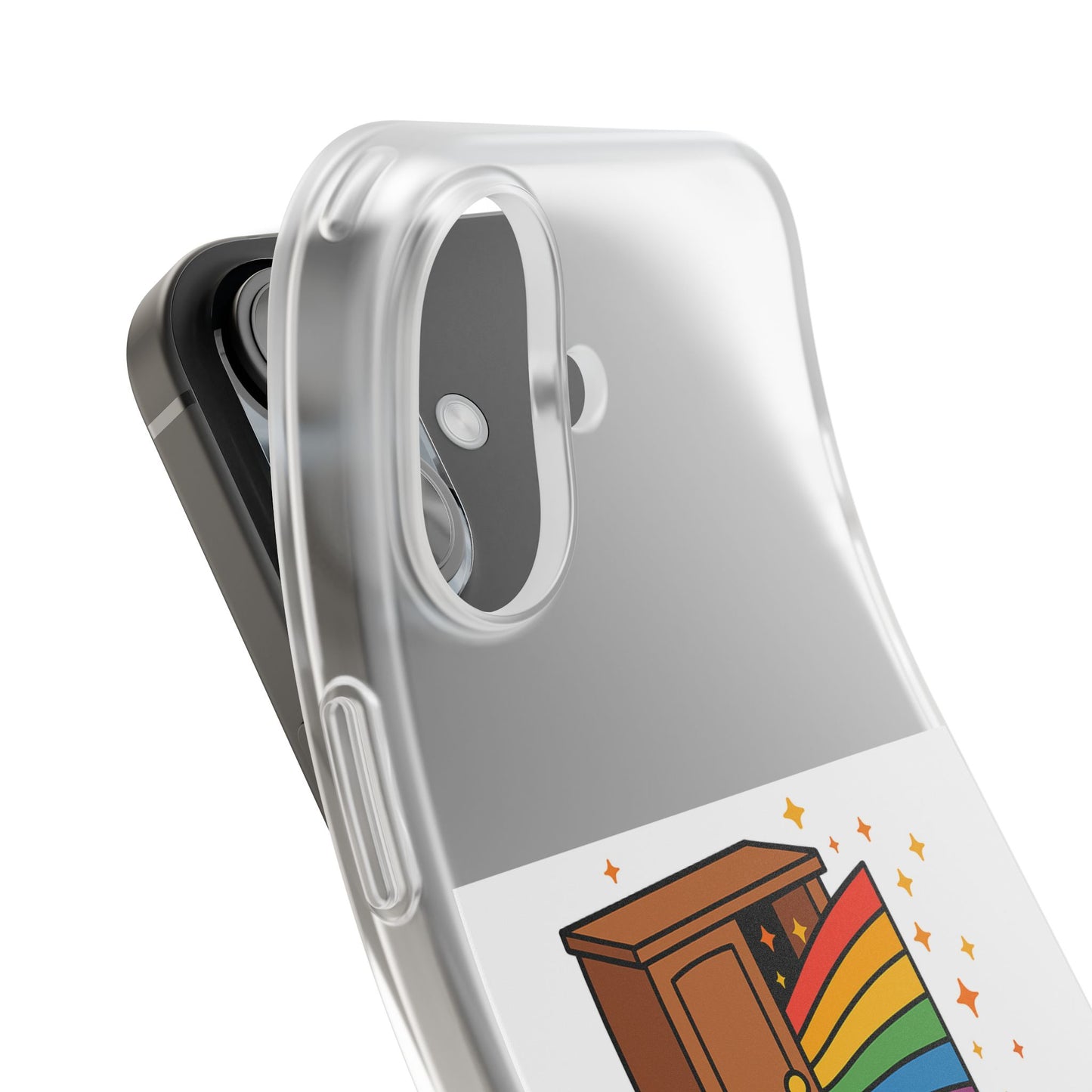Colourful Phone Case (Closets are for Clothes), LGBTQIA+ Flexi Cases, Love for All Gifts, Stylish Phone Accessories, Pride Month Celebration
