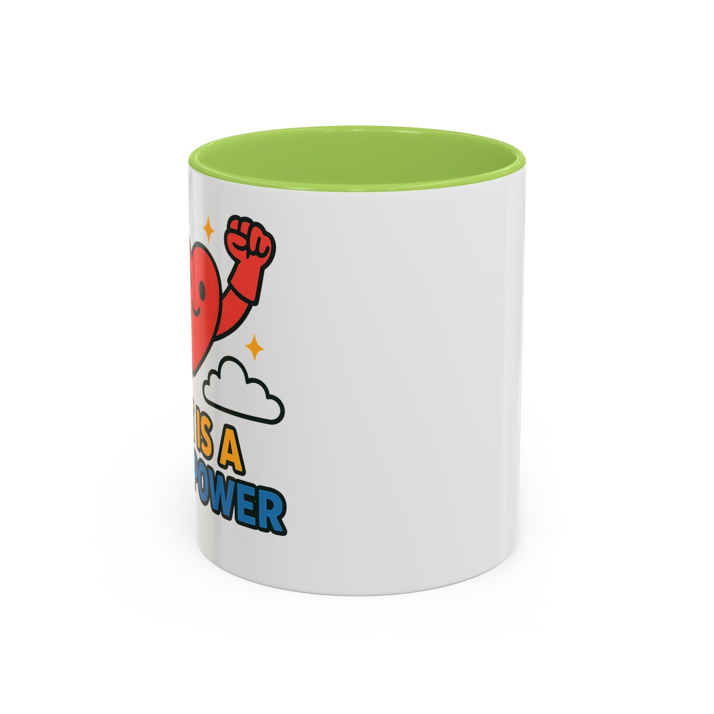 Love is a Super Power - Accent Coffee Mug (11, 15oz)