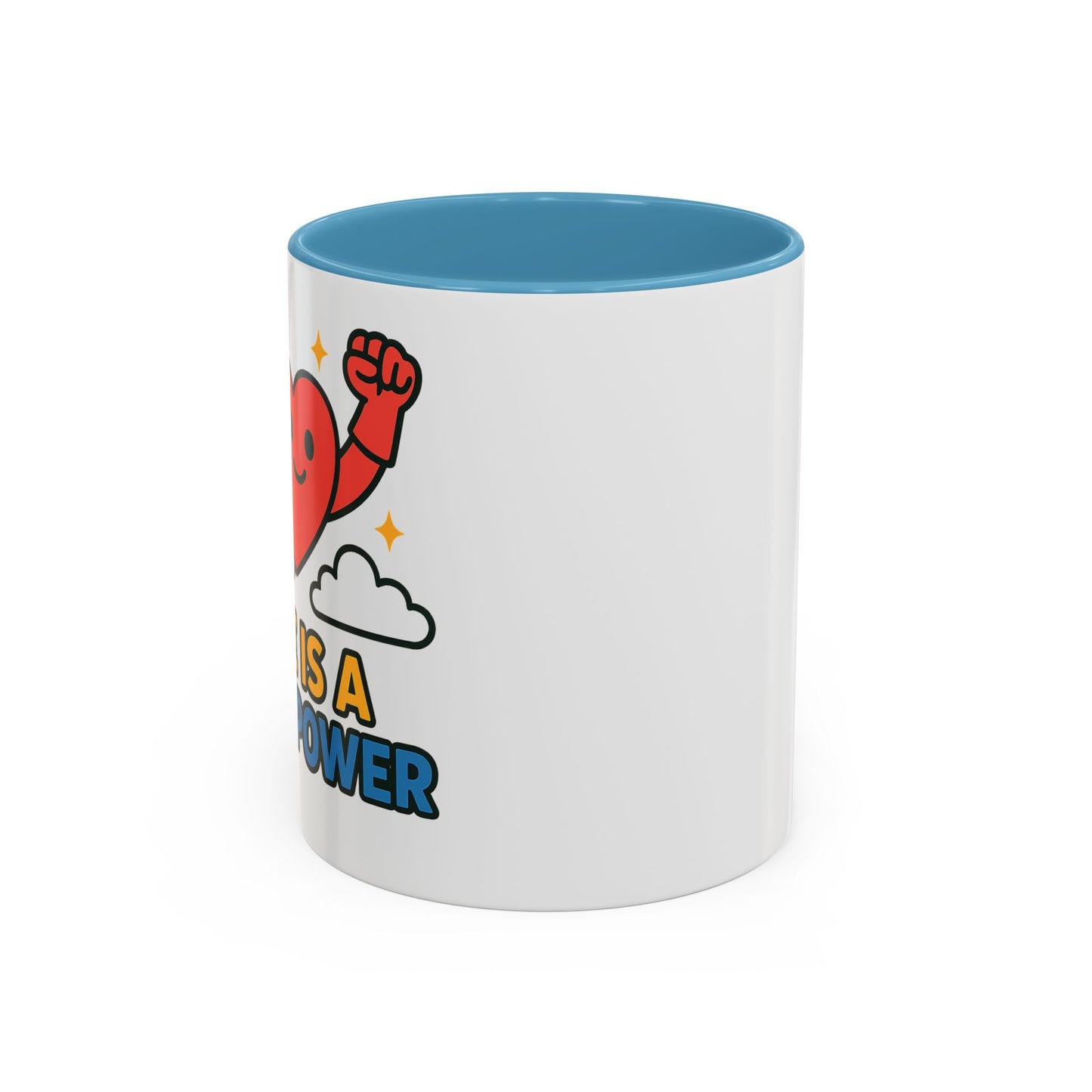 Love is a Super Power - Accent Coffee Mug (11, 15oz)