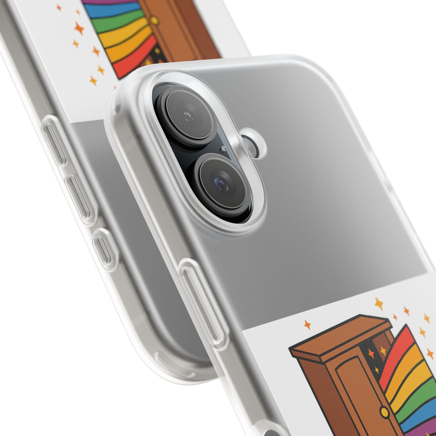 Colourful Phone Case (Closets are for Clothes), LGBTQIA+ Flexi Cases, Love for All Gifts, Stylish Phone Accessories, Pride Month Celebration