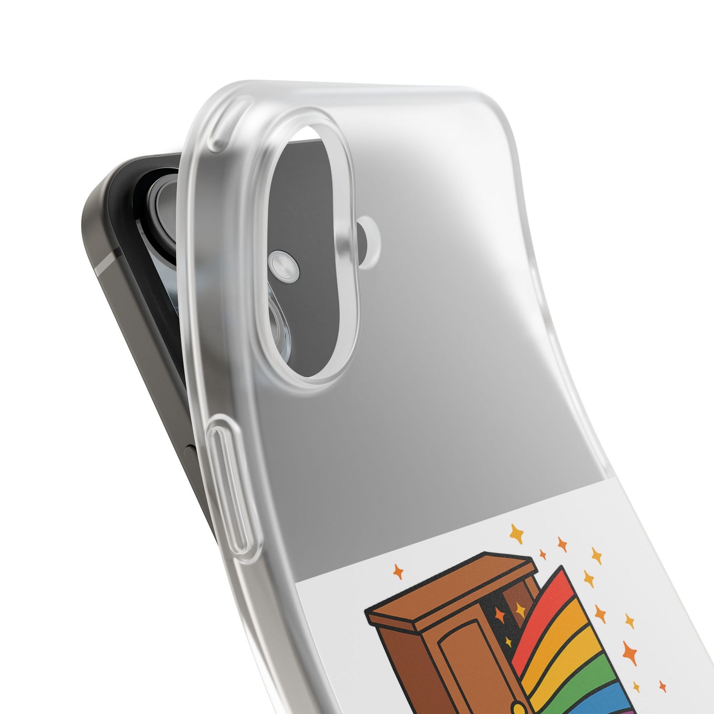 Colourful Phone Case (Closets are for Clothes), LGBTQIA+ Flexi Cases, Love for All Gifts, Stylish Phone Accessories, Pride Month Celebration