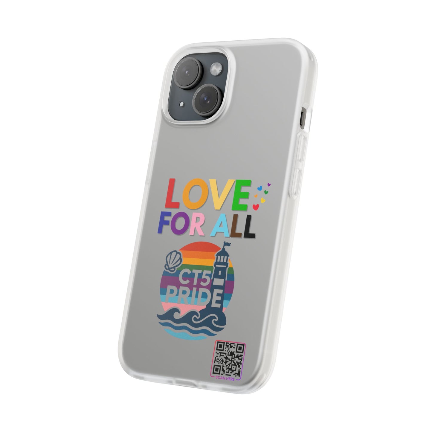 Colorful CT5 Pride (Love for all) Phone Case, LGBTQIA+ Flexi Cases, Love for All Gifts, Stylish Phone Accessories, Pride Month Celebration