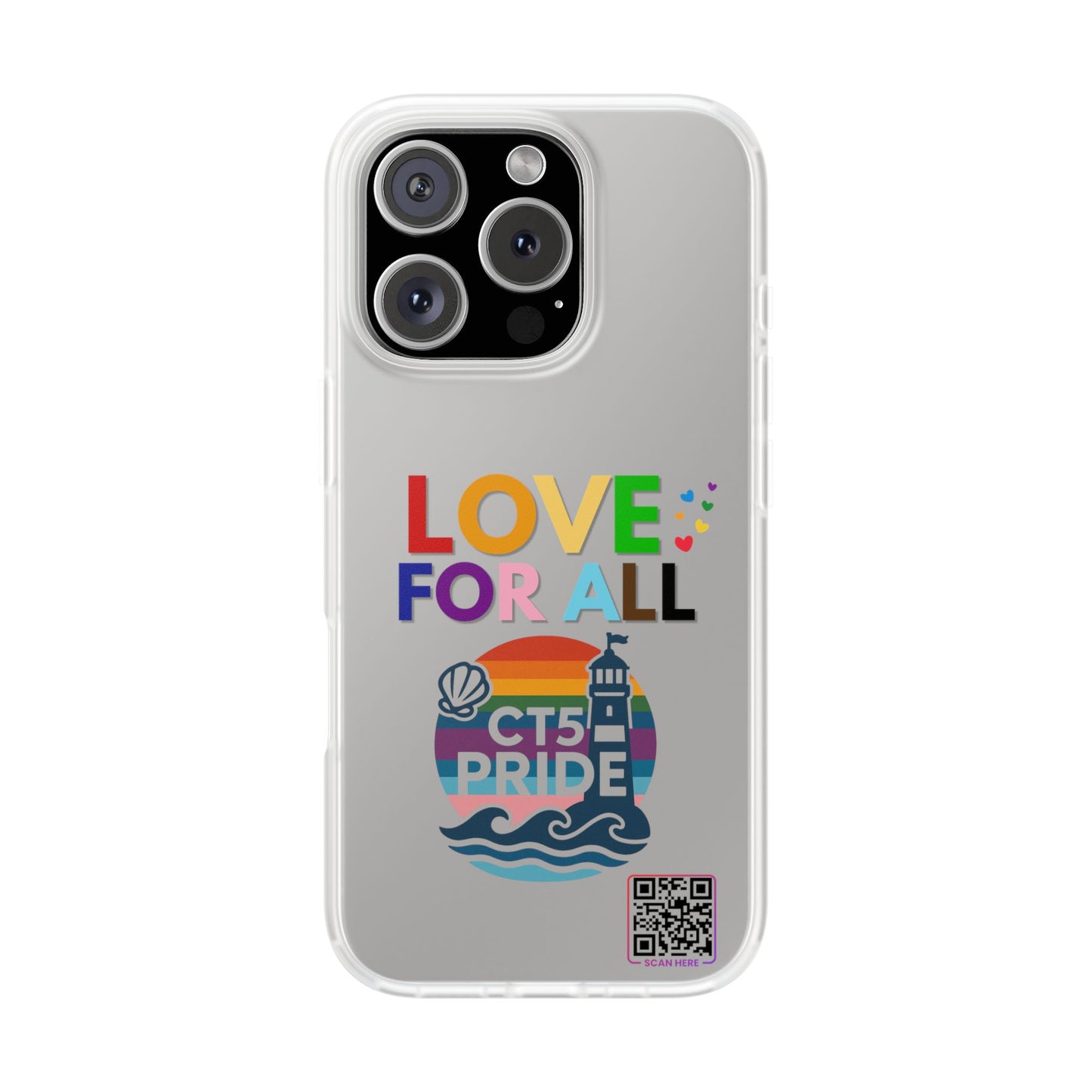 Colorful CT5 Pride (Love for all) Phone Case, LGBTQIA+ Flexi Cases, Love for All Gifts, Stylish Phone Accessories, Pride Month Celebration