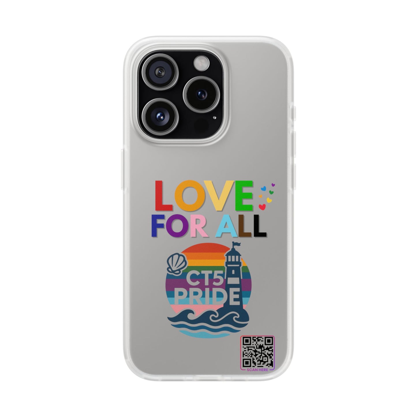 Colorful CT5 Pride (Love for all) Phone Case, LGBTQIA+ Flexi Cases, Love for All Gifts, Stylish Phone Accessories, Pride Month Celebration