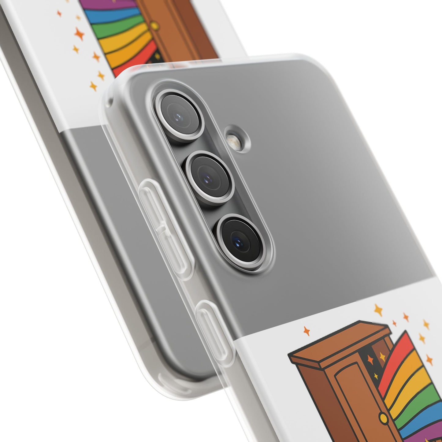 Colourful Phone Case (Closets are for Clothes), LGBTQIA+ Flexi Cases, Love for All Gifts, Stylish Phone Accessories, Pride Month Celebration