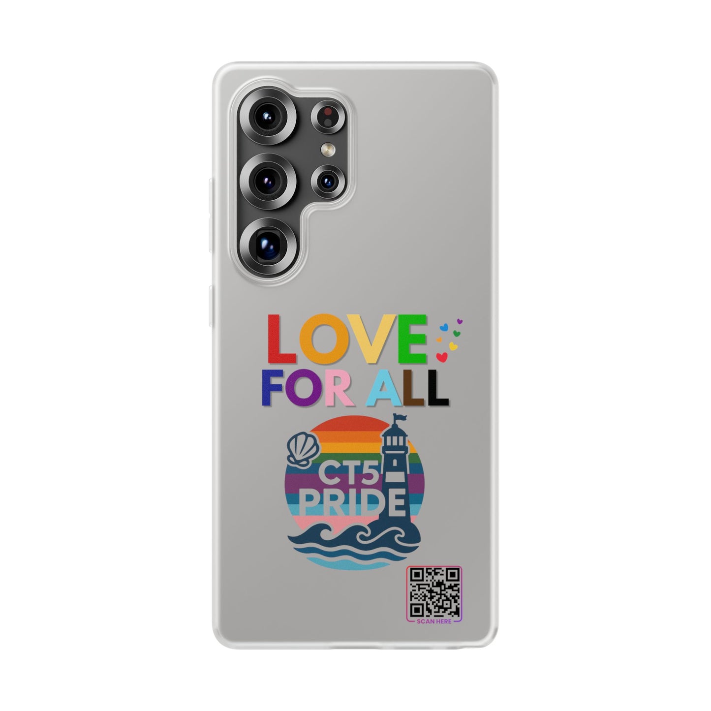 Colorful CT5 Pride (Love for all) Phone Case, LGBTQIA+ Flexi Cases, Love for All Gifts, Stylish Phone Accessories, Pride Month Celebration