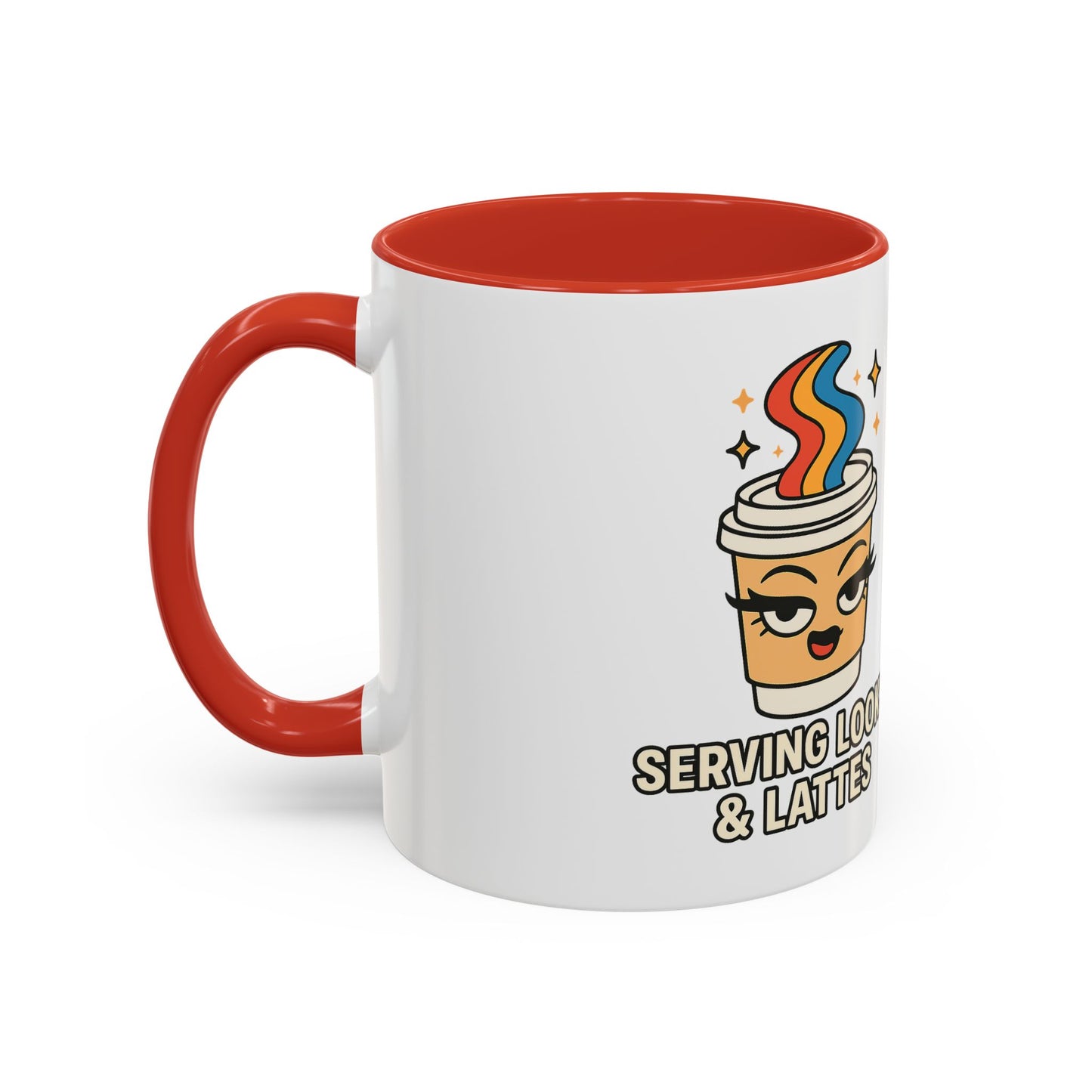 Serving Latte's and Looks - Accent Coffee Mug (11, 15oz)
