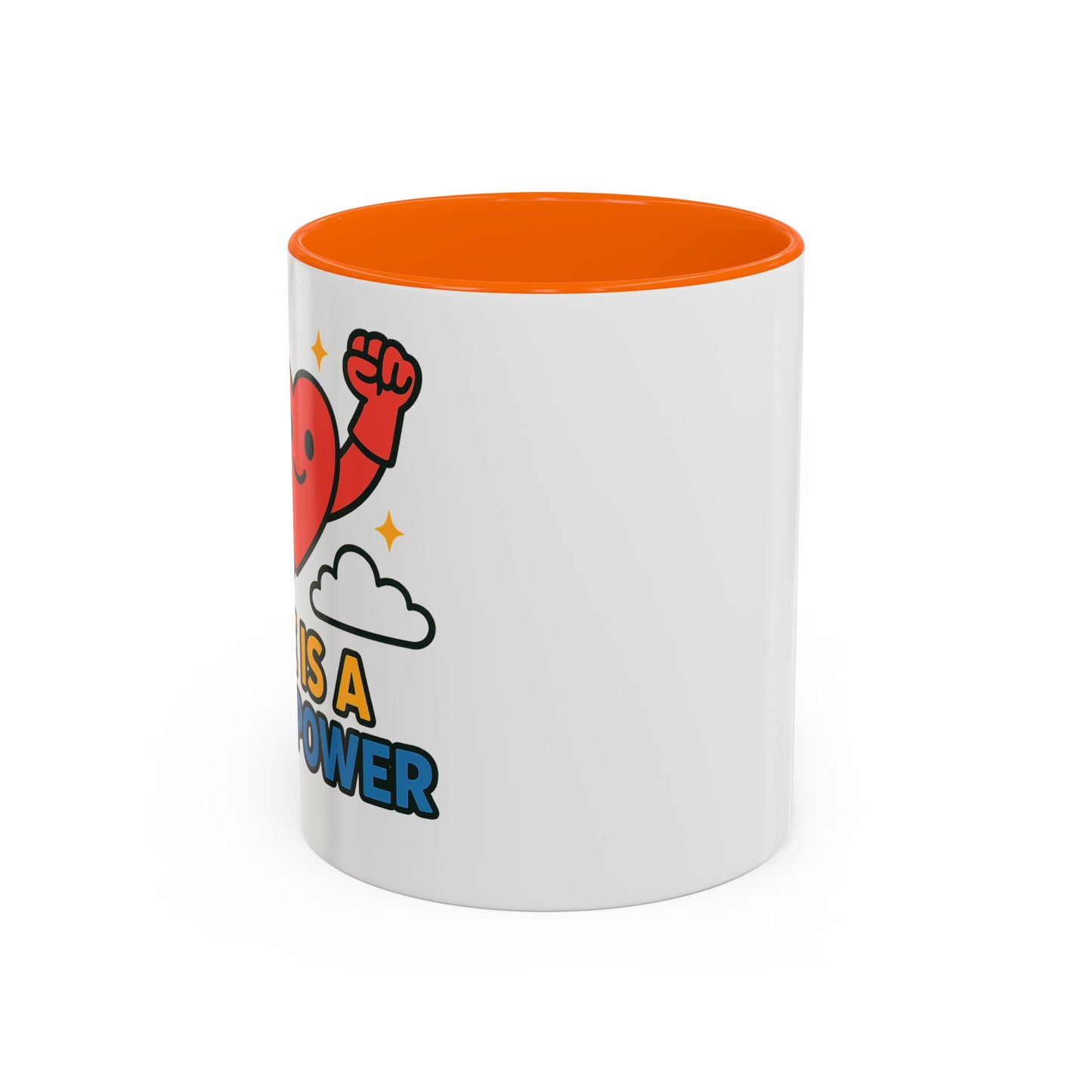 Love is a Super Power - Accent Coffee Mug (11, 15oz)