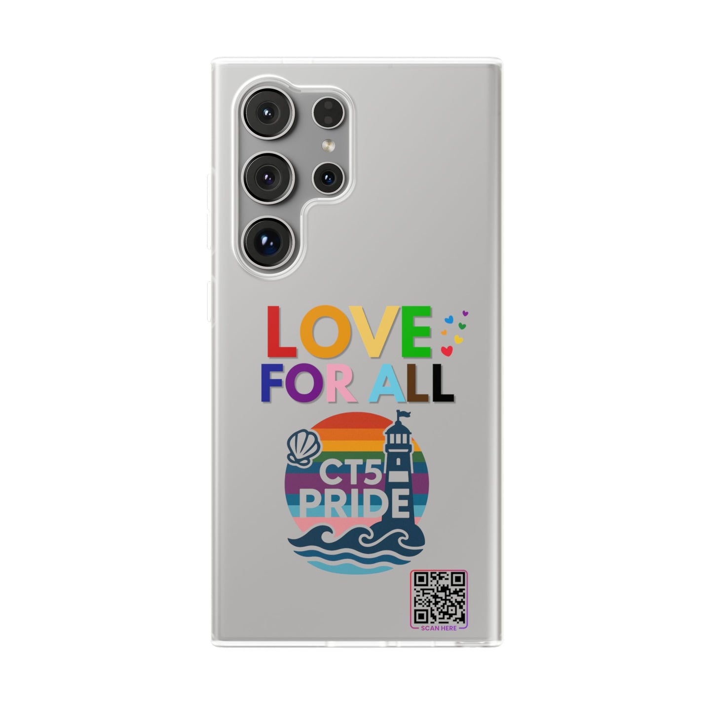 Colorful CT5 Pride (Love for all) Phone Case, LGBTQIA+ Flexi Cases, Love for All Gifts, Stylish Phone Accessories, Pride Month Celebration