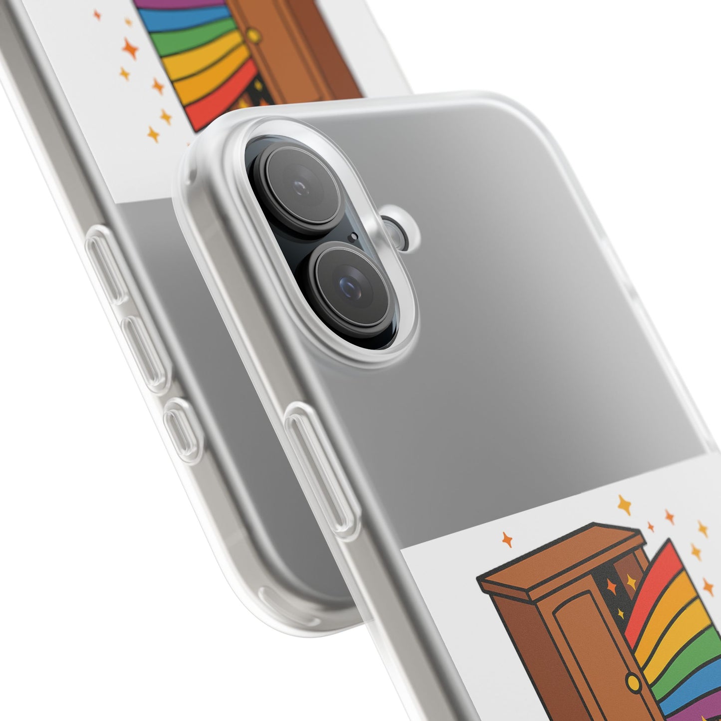 Colourful Phone Case (Closets are for Clothes), LGBTQIA+ Flexi Cases, Love for All Gifts, Stylish Phone Accessories, Pride Month Celebration