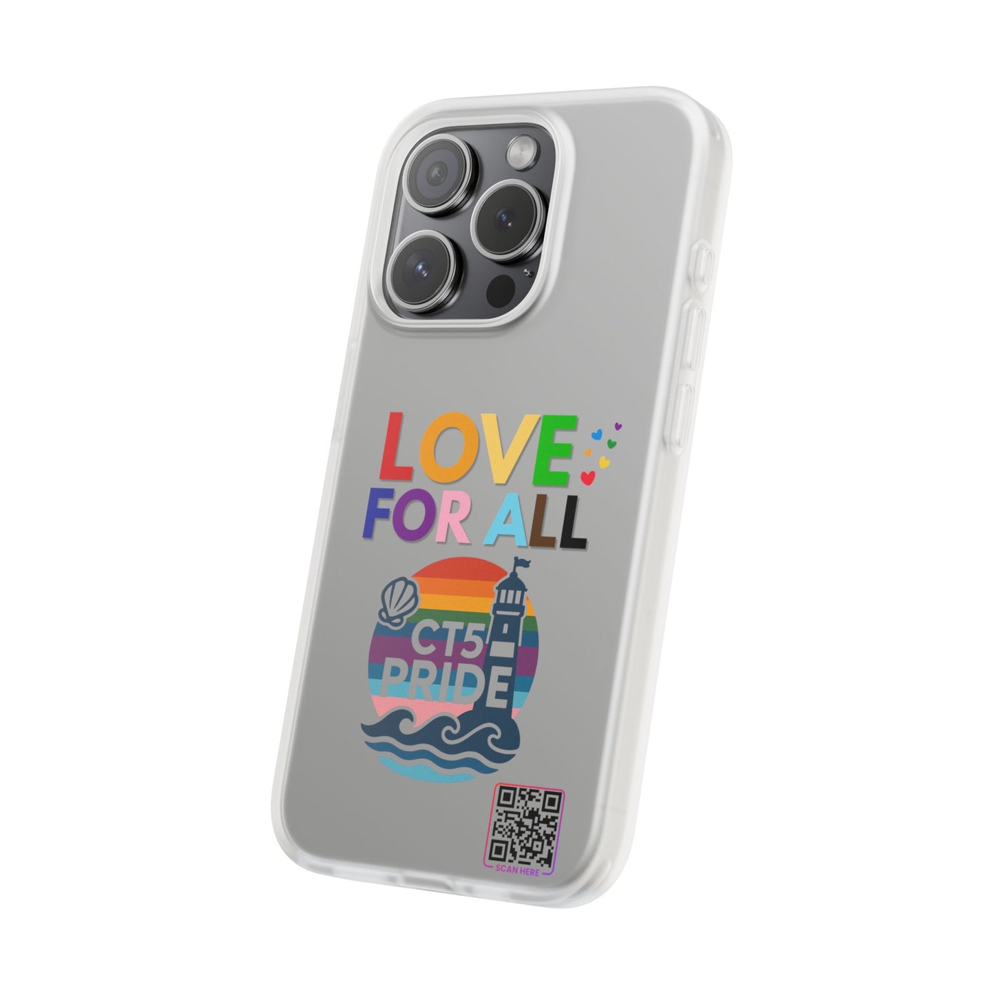 Colorful CT5 Pride (Love for all) Phone Case, LGBTQIA+ Flexi Cases, Love for All Gifts, Stylish Phone Accessories, Pride Month Celebration