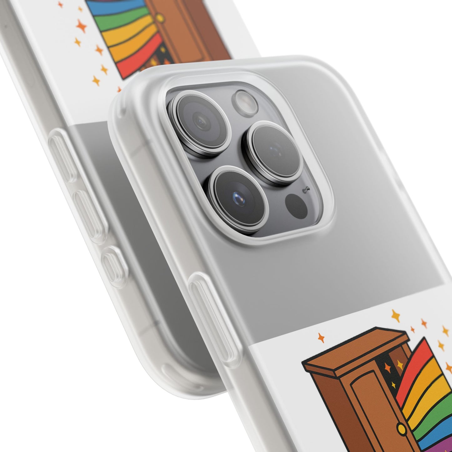 Colourful Phone Case (Closets are for Clothes), LGBTQIA+ Flexi Cases, Love for All Gifts, Stylish Phone Accessories, Pride Month Celebration