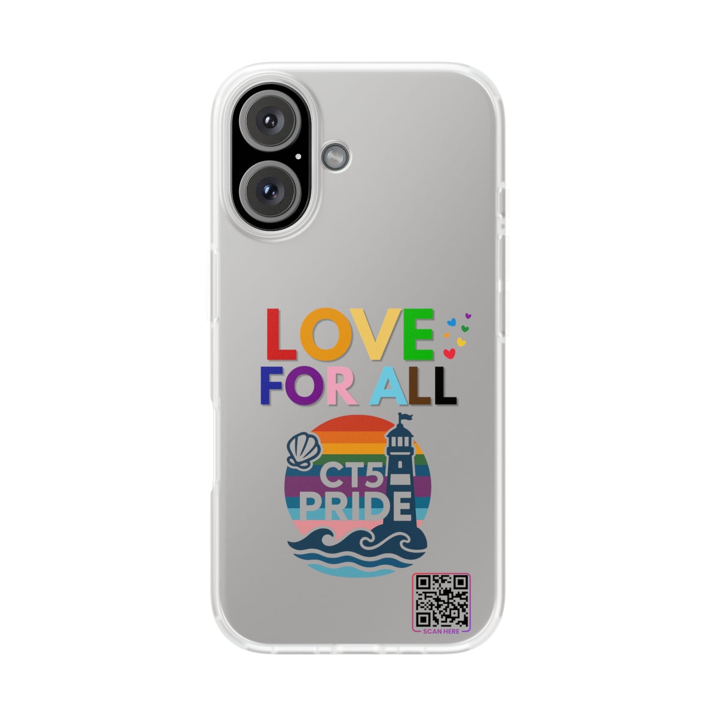 Colorful CT5 Pride (Love for all) Phone Case, LGBTQIA+ Flexi Cases, Love for All Gifts, Stylish Phone Accessories, Pride Month Celebration