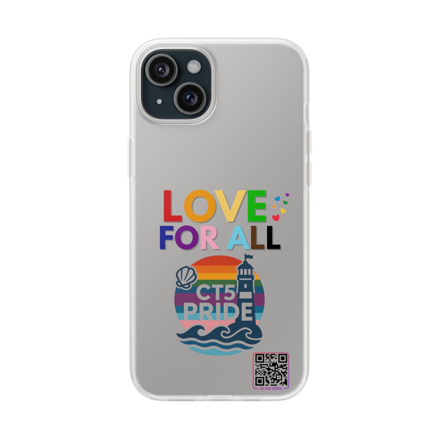 Colorful CT5 Pride (Love for all) Phone Case, LGBTQIA+ Flexi Cases, Love for All Gifts, Stylish Phone Accessories, Pride Month Celebration