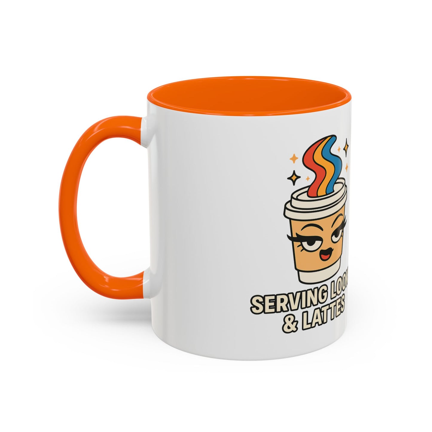 Serving Latte's and Looks - Accent Coffee Mug (11, 15oz)