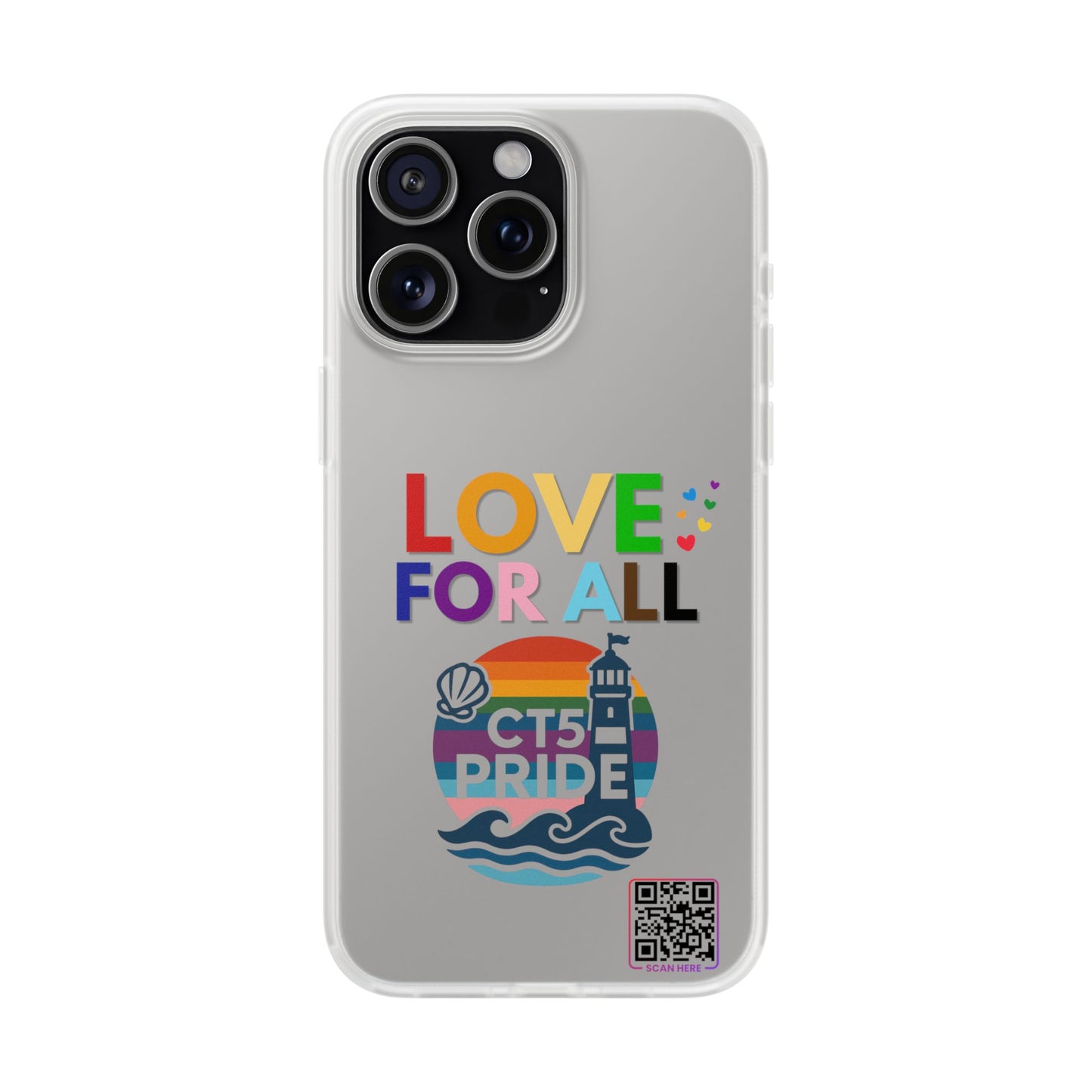 Colorful CT5 Pride (Love for all) Phone Case, LGBTQIA+ Flexi Cases, Love for All Gifts, Stylish Phone Accessories, Pride Month Celebration