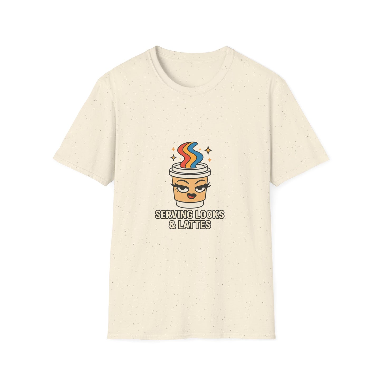 Serving Looks and Latte's Unisex soft-style t-shirt