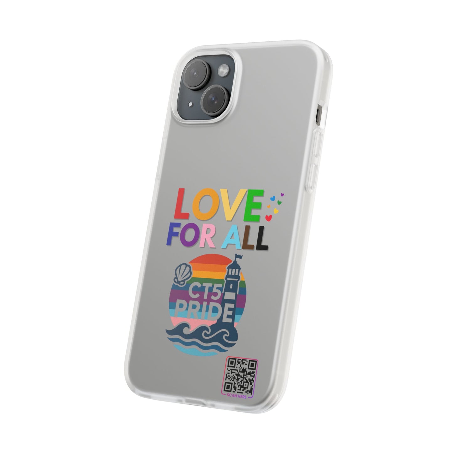 Colorful CT5 Pride (Love for all) Phone Case, LGBTQIA+ Flexi Cases, Love for All Gifts, Stylish Phone Accessories, Pride Month Celebration