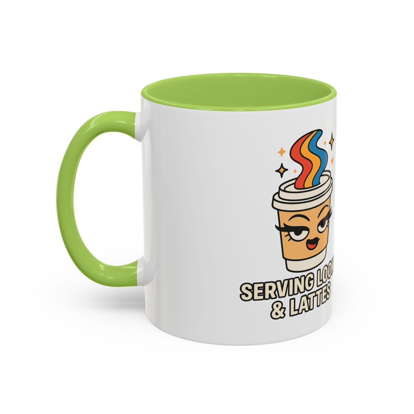 Serving Latte's and Looks - Accent Coffee Mug (11, 15oz)