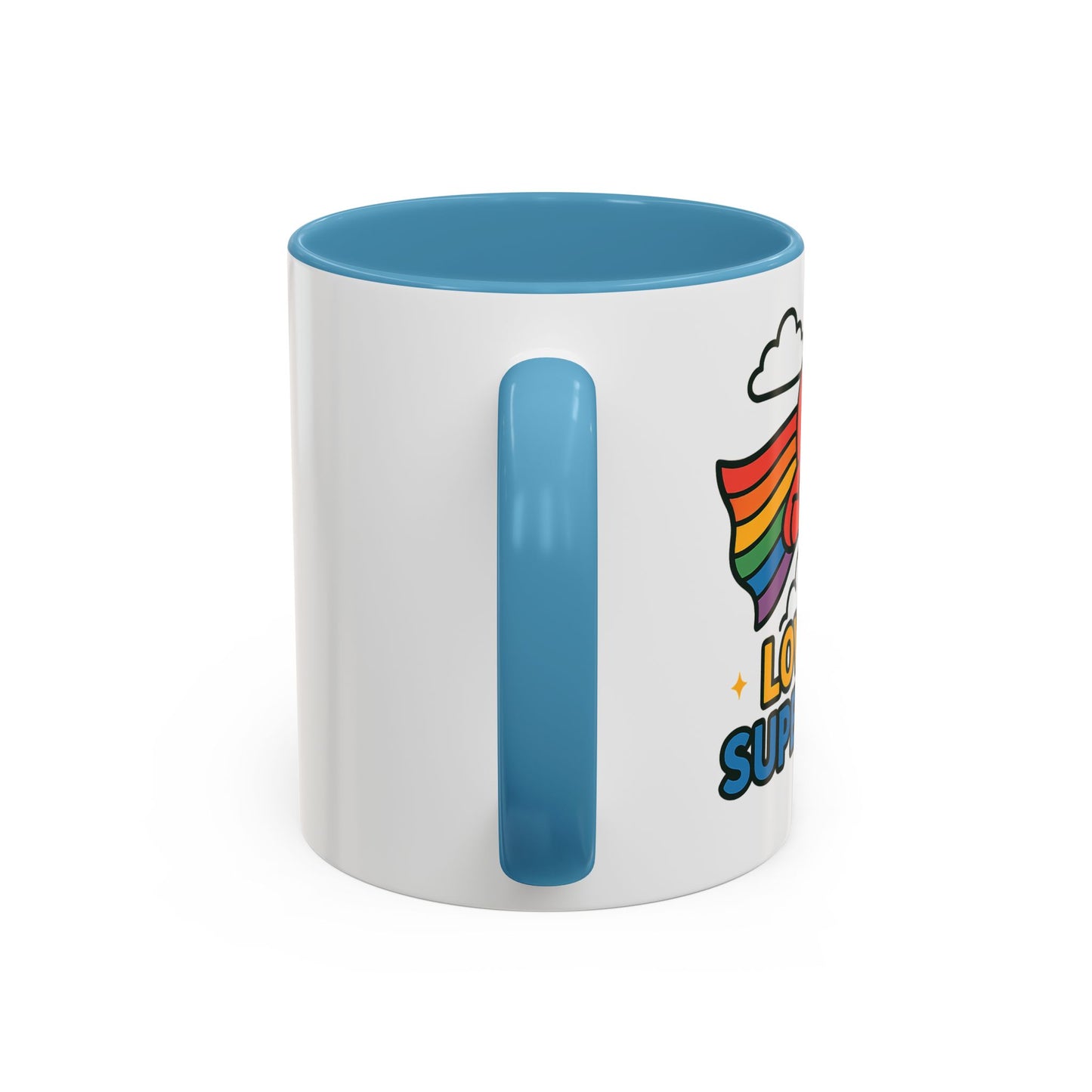 Love is a Super Power - Accent Coffee Mug (11, 15oz)