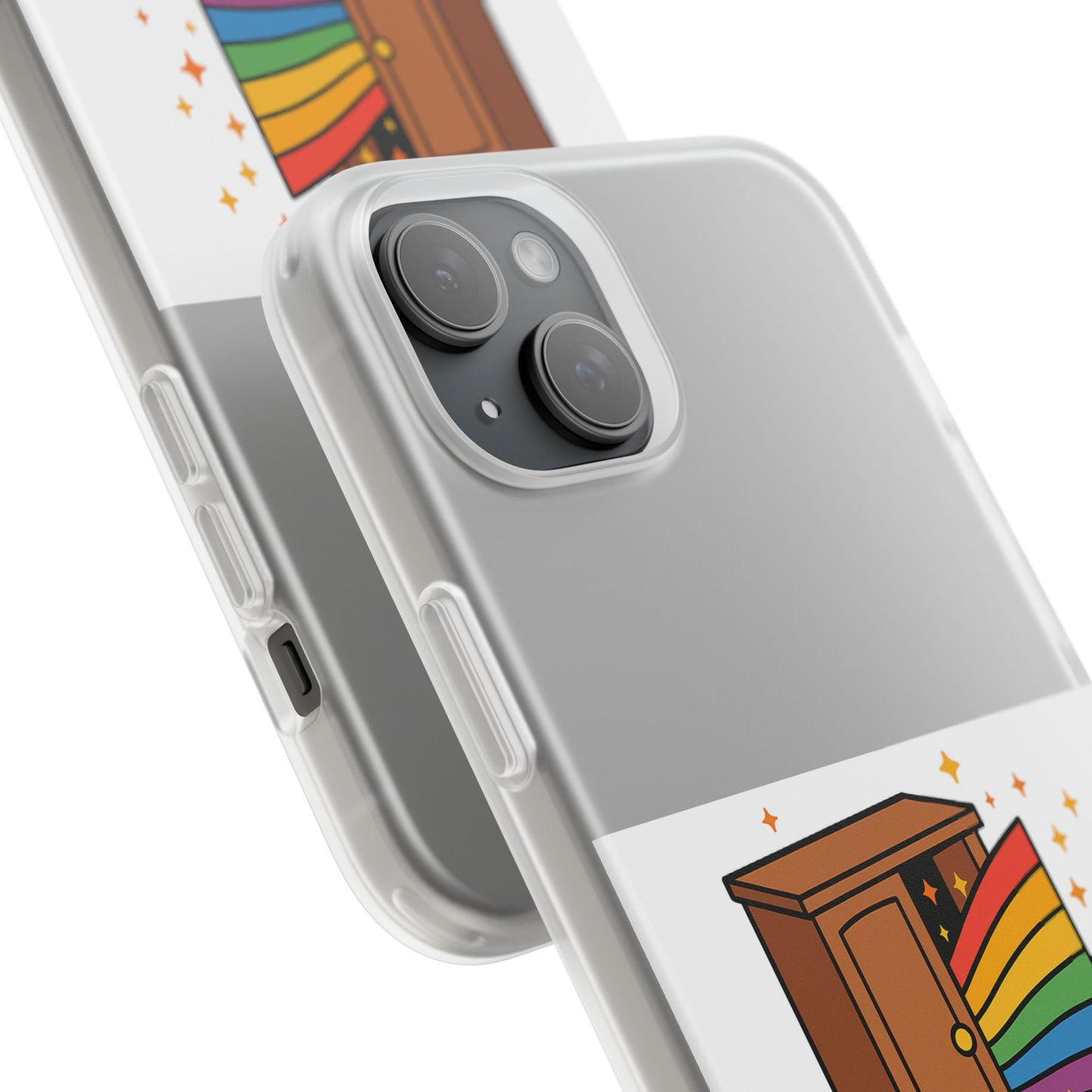 Colourful Phone Case (Closets are for Clothes), LGBTQIA+ Flexi Cases, Love for All Gifts, Stylish Phone Accessories, Pride Month Celebration