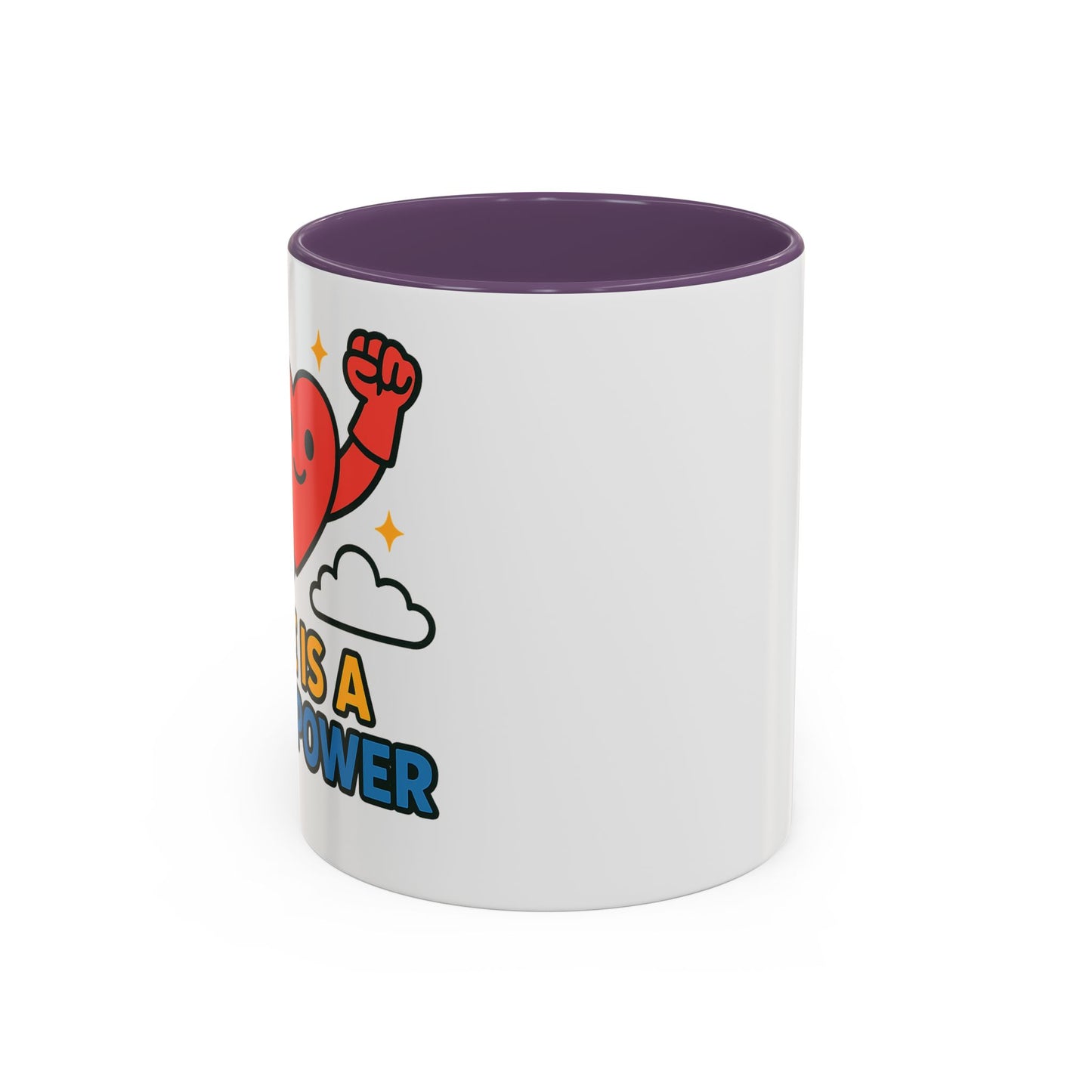 Love is a Super Power - Accent Coffee Mug (11, 15oz)