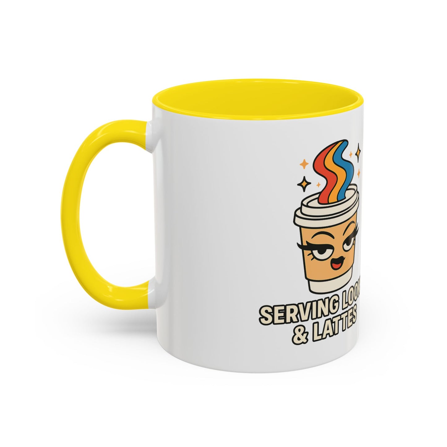 Serving Latte's and Looks - Accent Coffee Mug (11, 15oz)