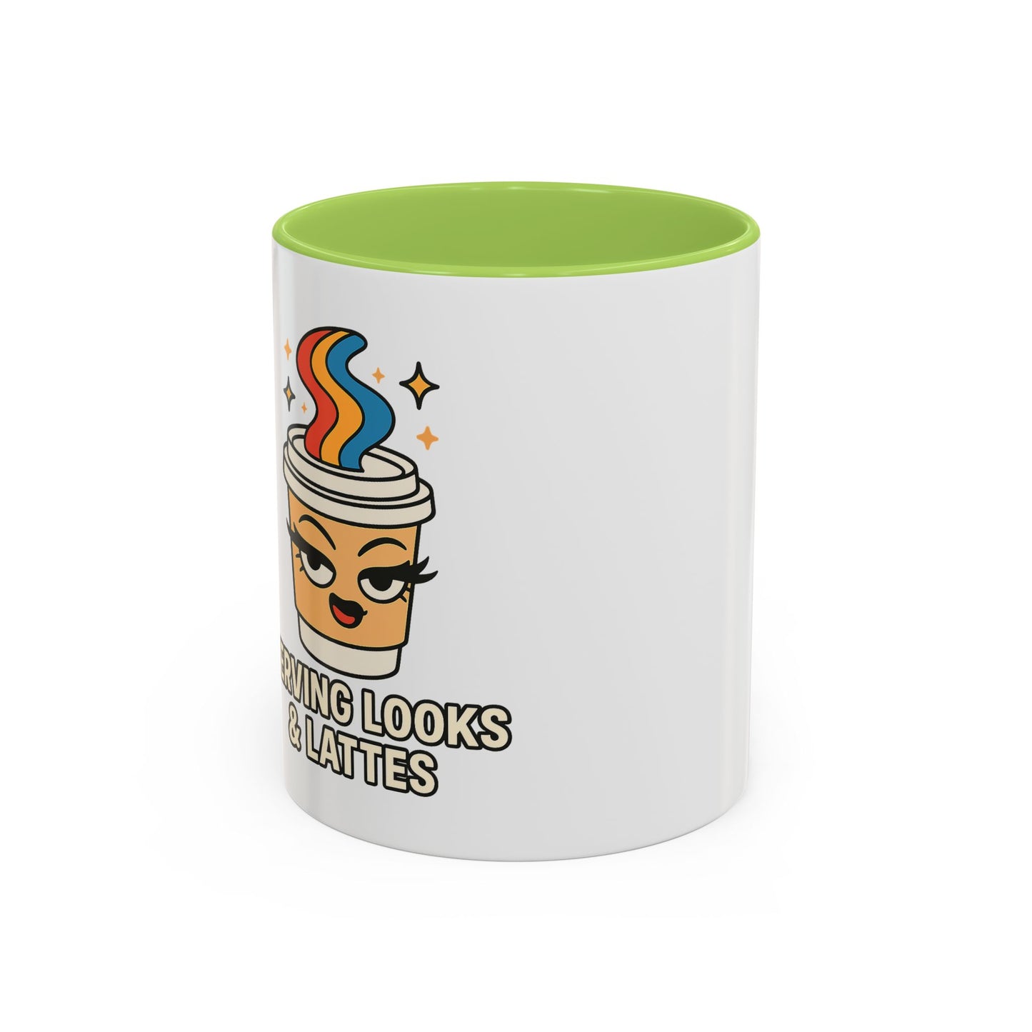 Serving Latte's and Looks - Accent Coffee Mug (11, 15oz)