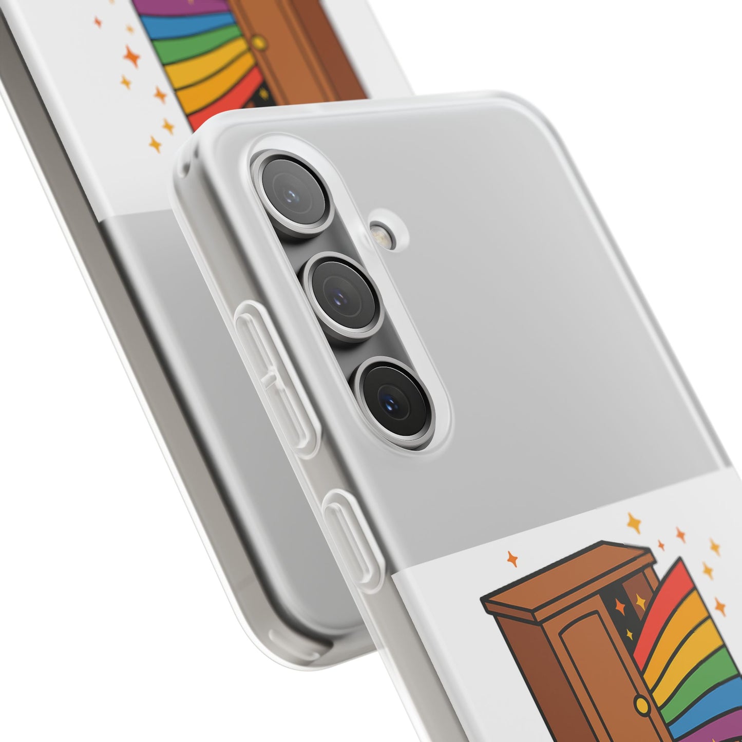 Colourful Phone Case (Closets are for Clothes), LGBTQIA+ Flexi Cases, Love for All Gifts, Stylish Phone Accessories, Pride Month Celebration