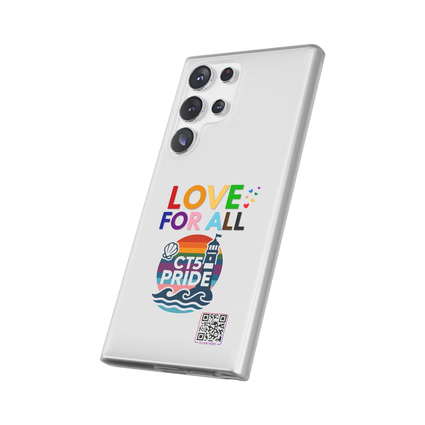 Colorful CT5 Pride (Love for all) Phone Case, LGBTQIA+ Flexi Cases, Love for All Gifts, Stylish Phone Accessories, Pride Month Celebration