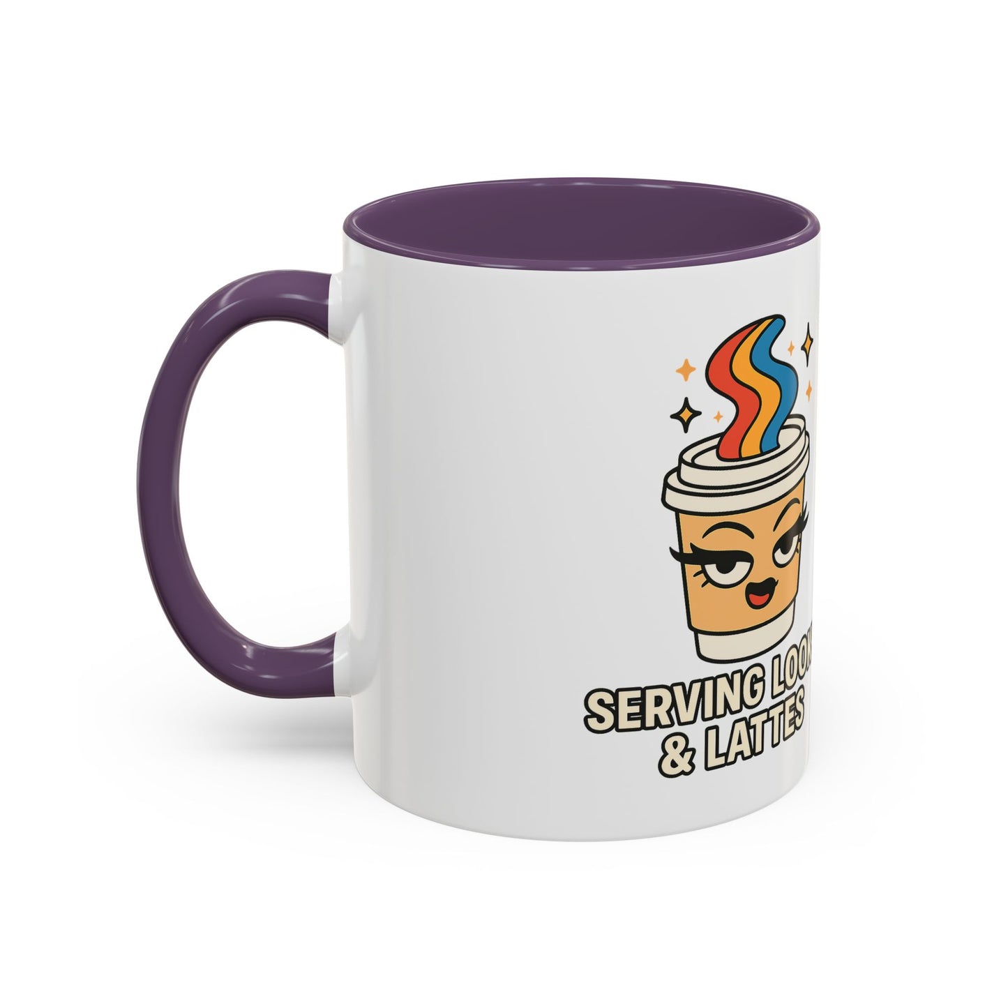 Serving Latte's and Looks - Accent Coffee Mug (11, 15oz)