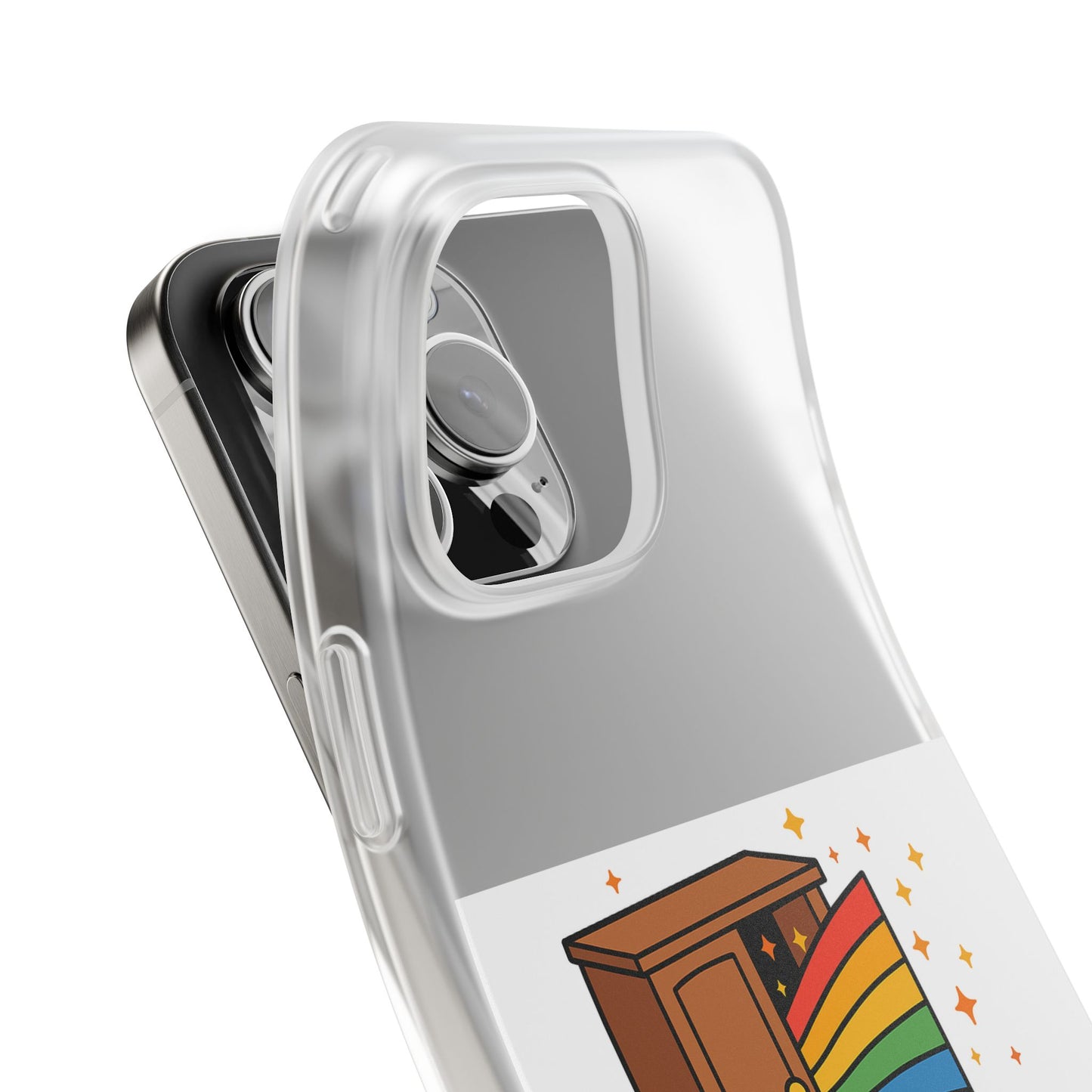 Colourful Phone Case (Closets are for Clothes), LGBTQIA+ Flexi Cases, Love for All Gifts, Stylish Phone Accessories, Pride Month Celebration