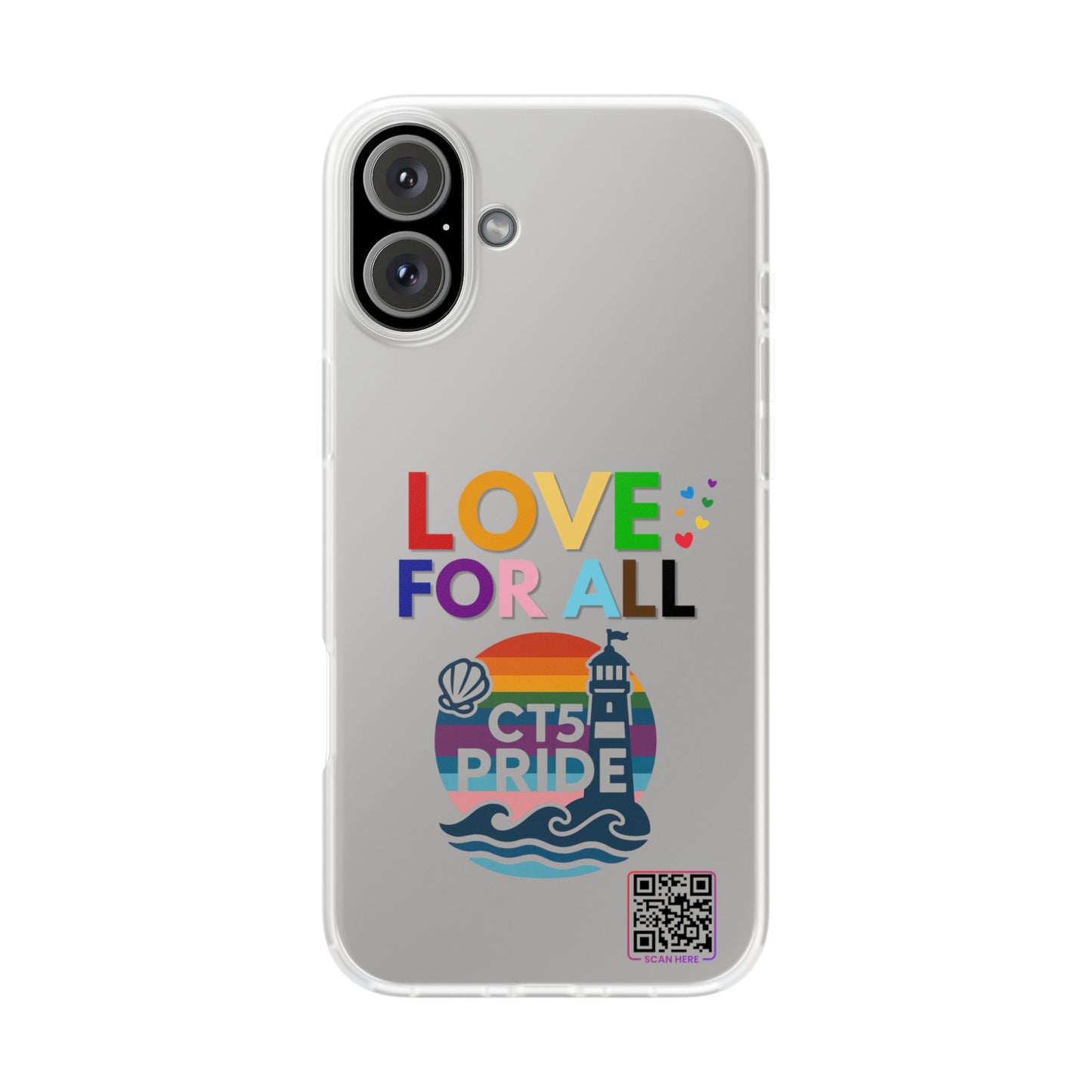 Colorful CT5 Pride (Love for all) Phone Case, LGBTQIA+ Flexi Cases, Love for All Gifts, Stylish Phone Accessories, Pride Month Celebration