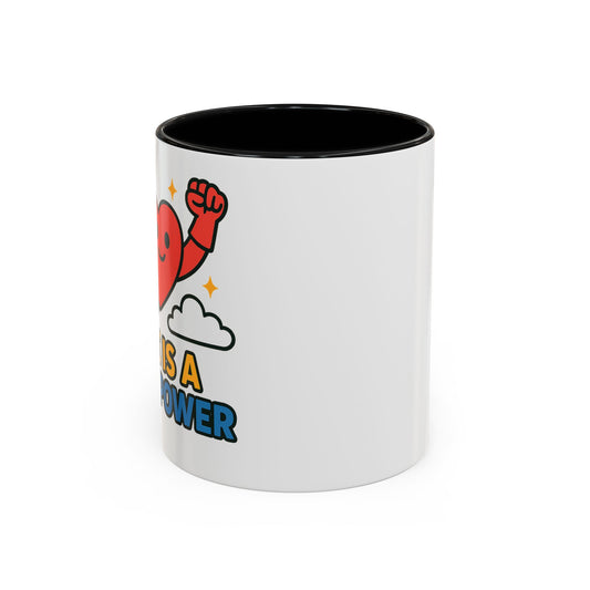 Love is a Super Power - Accent Coffee Mug (11, 15oz)