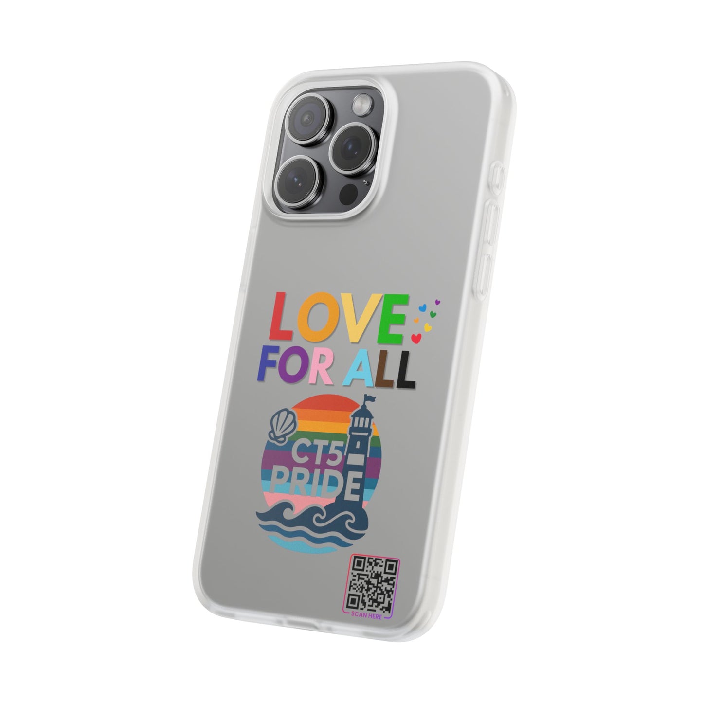 Colorful CT5 Pride (Love for all) Phone Case, LGBTQIA+ Flexi Cases, Love for All Gifts, Stylish Phone Accessories, Pride Month Celebration