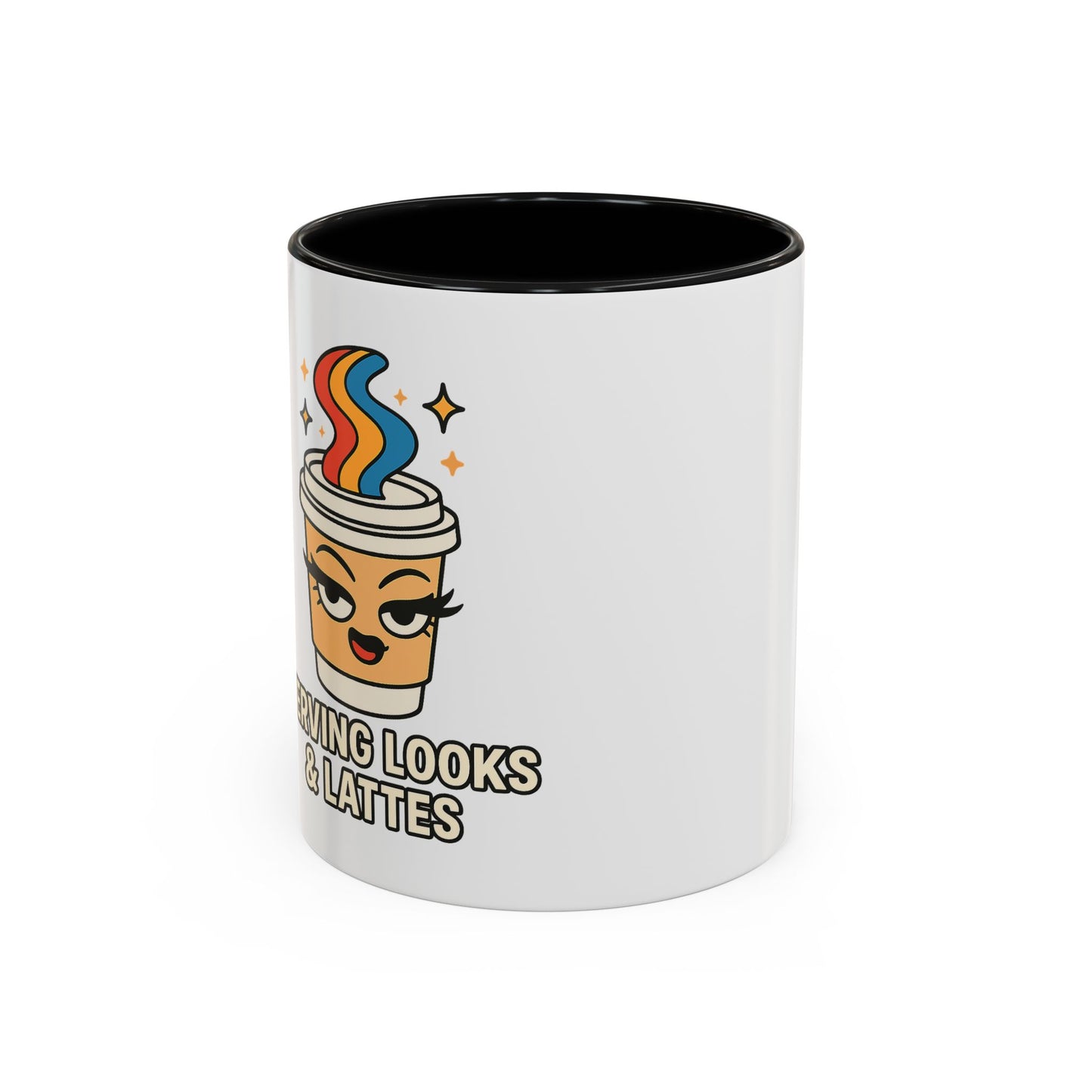Serving Latte's and Looks - Accent Coffee Mug (11, 15oz)