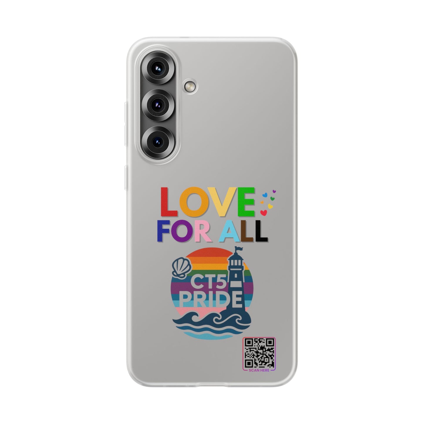 Colorful CT5 Pride (Love for all) Phone Case, LGBTQIA+ Flexi Cases, Love for All Gifts, Stylish Phone Accessories, Pride Month Celebration