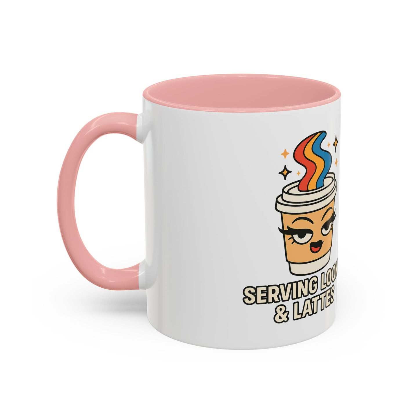 Serving Latte's and Looks - Accent Coffee Mug (11, 15oz)