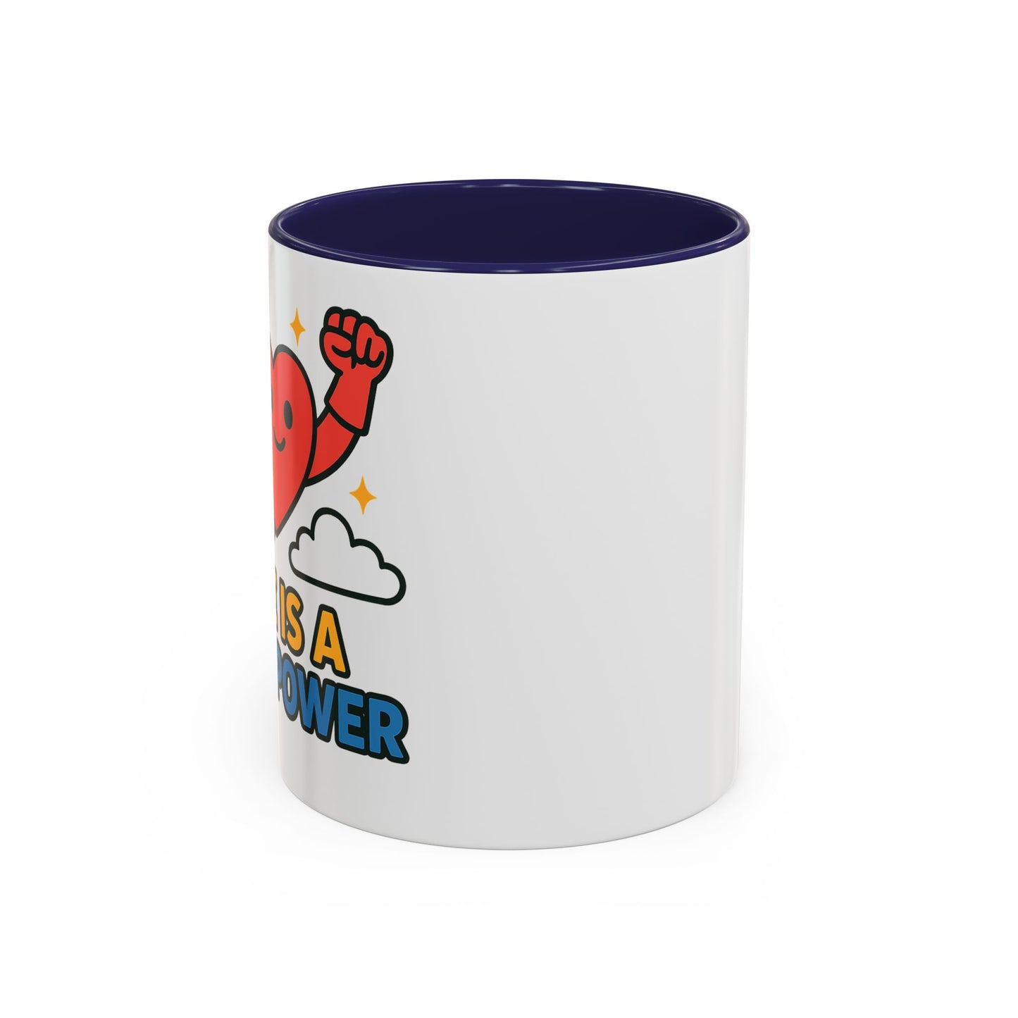 Love is a Super Power - Accent Coffee Mug (11, 15oz)