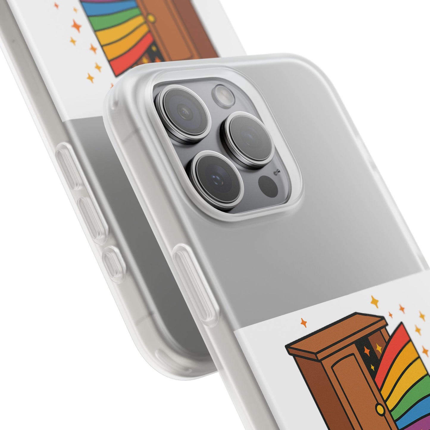 Colourful Phone Case (Closets are for Clothes), LGBTQIA+ Flexi Cases, Love for All Gifts, Stylish Phone Accessories, Pride Month Celebration