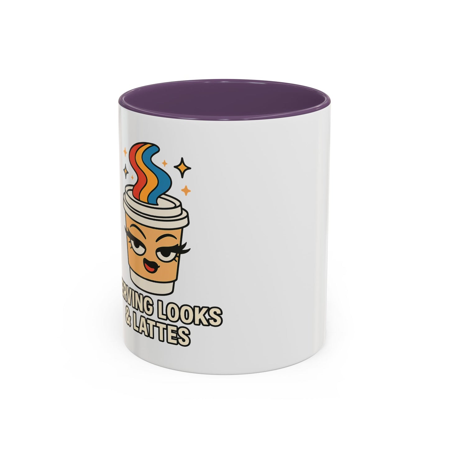 Serving Latte's and Looks - Accent Coffee Mug (11, 15oz)