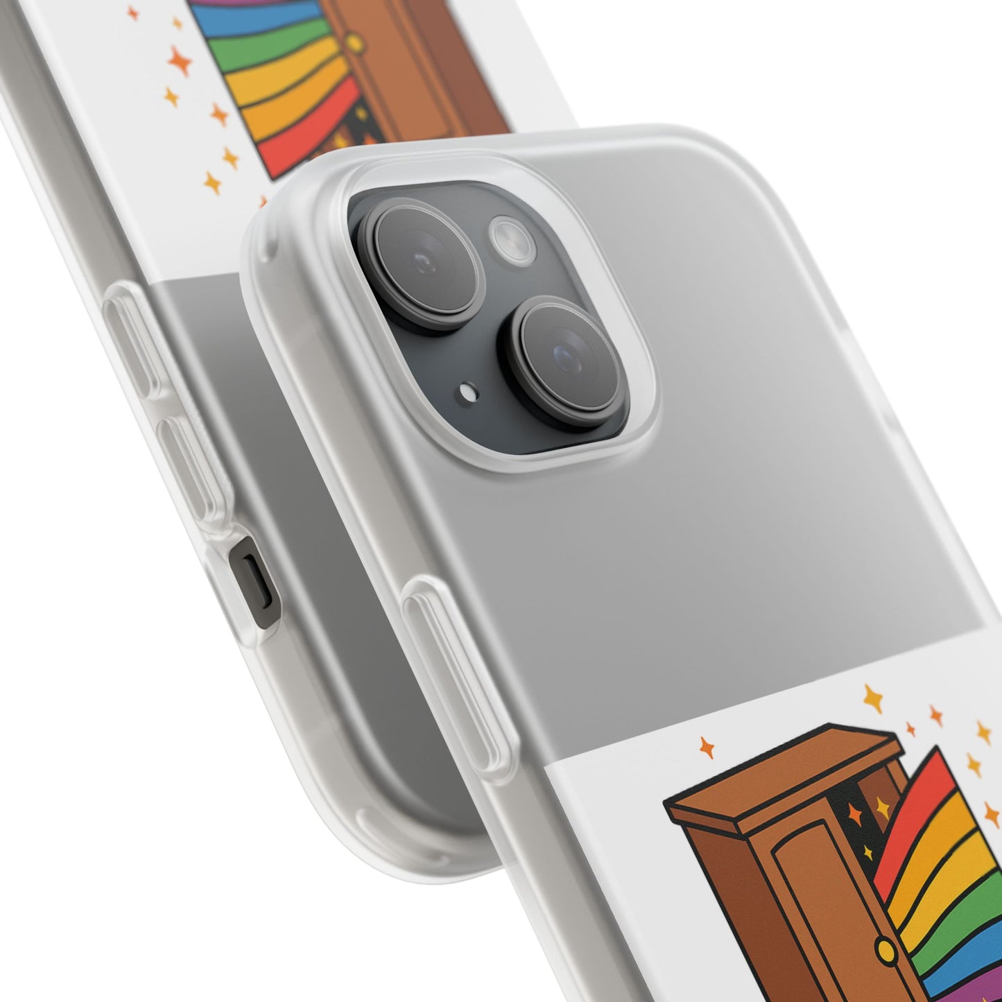 Colourful Phone Case (Closets are for Clothes), LGBTQIA+ Flexi Cases, Love for All Gifts, Stylish Phone Accessories, Pride Month Celebration