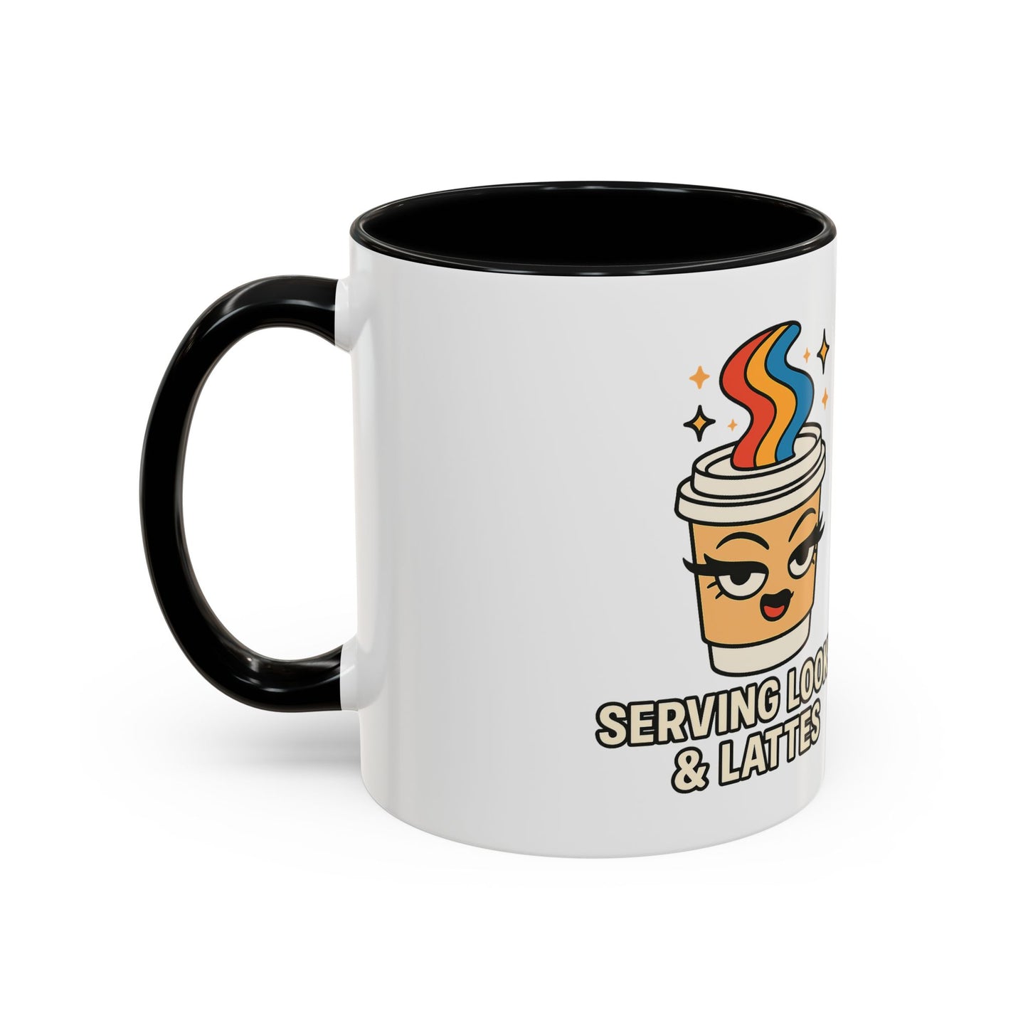 Serving Latte's and Looks - Accent Coffee Mug (11, 15oz)