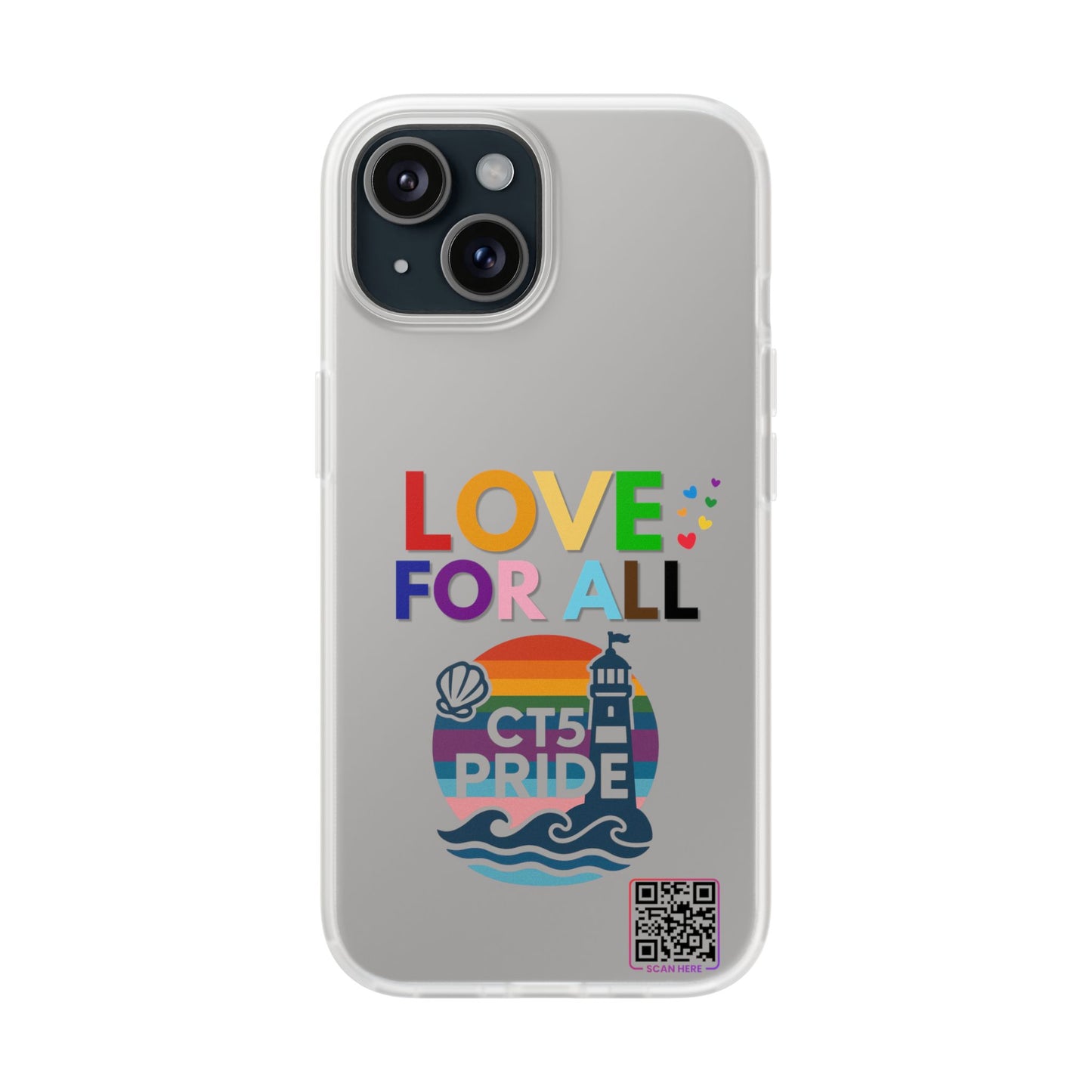 Colorful CT5 Pride (Love for all) Phone Case, LGBTQIA+ Flexi Cases, Love for All Gifts, Stylish Phone Accessories, Pride Month Celebration